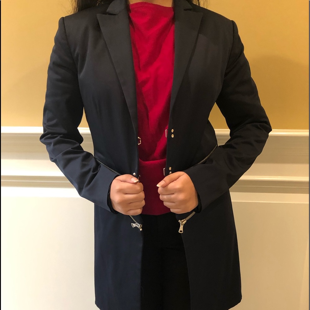 Andrea Rosati Blue Long Jacket